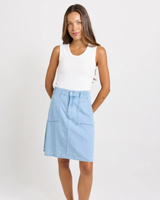 Betty Basics Aida A-Line Denim Skirt Med Wash