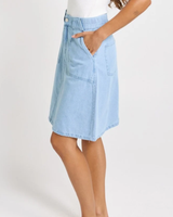 Betty Basics Aida A-Line Denim Skirt Med Wash