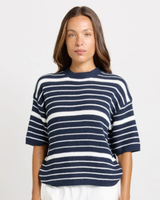 Betty Basics Dylan Knit Tee Navy/White Stripe