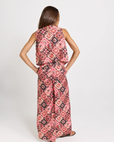 Betty Basics Sable Wide Leg Pants Coco Print Brown