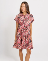 Betty Basics Copacabana Shirt Dress Coco Print Brown