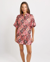 Betty Basics Sunset Shirt Coco Print Brown