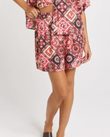 Betty Basics Solstice Shorts Coco Print Brown