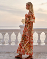 Fate + Becker Cosima Floral Midi Dress Petal Multi