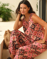 Betty Basics Sable Wide Leg Pants Coco Print Brown