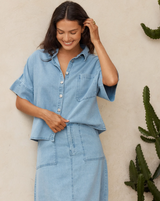 Betty Basics Aida A-Line Denim Skirt Med Wash