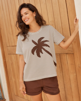 Betty Basics Tibby Tee Chocolate Stripe