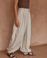 Sass Lucie Soft Balloon Pants Stone Cream