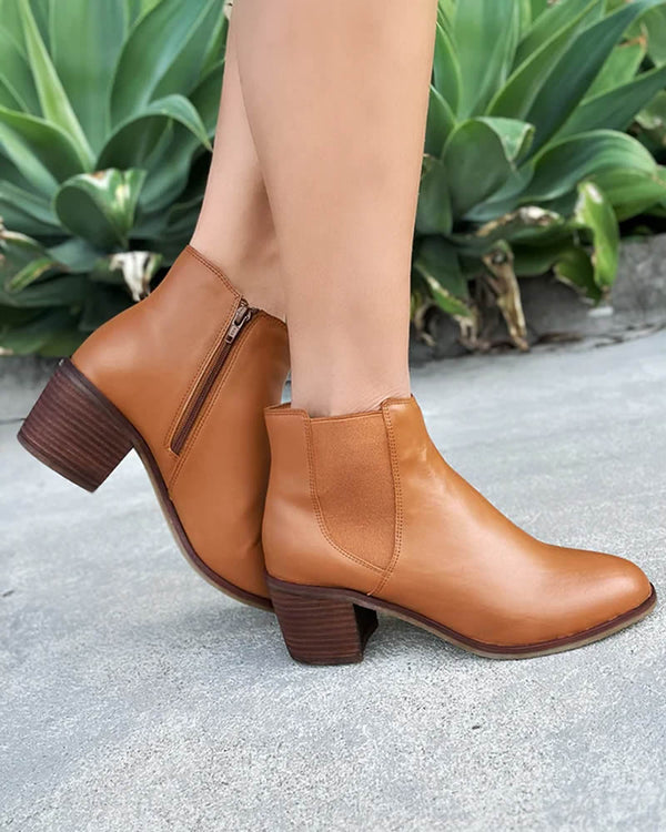  Human Shoes Alibi Leather Ankle Boots Tan