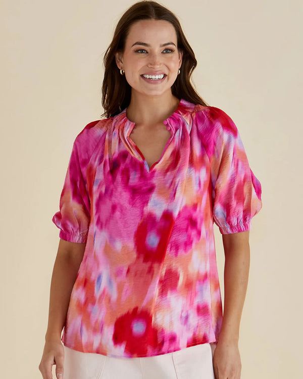  Betty Basics Joanne Short Sleeve Blouse
