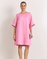 Adorne Clara Short Linen Dress