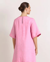 Adorne Clara Short Linen Dress