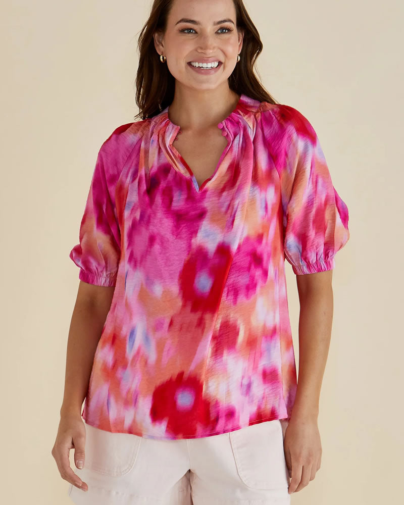 Betty Basics Joanne Short Sleeve Blouse