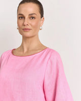 Adorne Clara Short Linen Dress