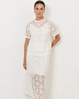 Adorne Arden Lace Short Sleeve Top