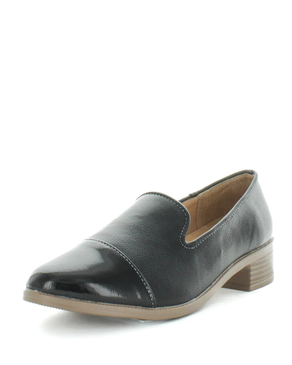  Just Bee Cacinta Black Leather Loafer