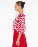 Fate + Becker Just Love Frill Blouse Geo Link