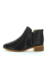 Just Bee Churia Black Leather Ankle Boots