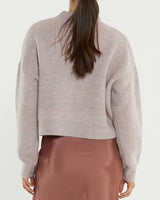 Sass Innes Pointelle Jumper Pink Marle