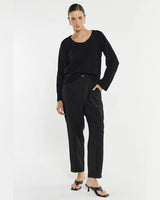 Sass Lo Tapered Black Cargo Pants