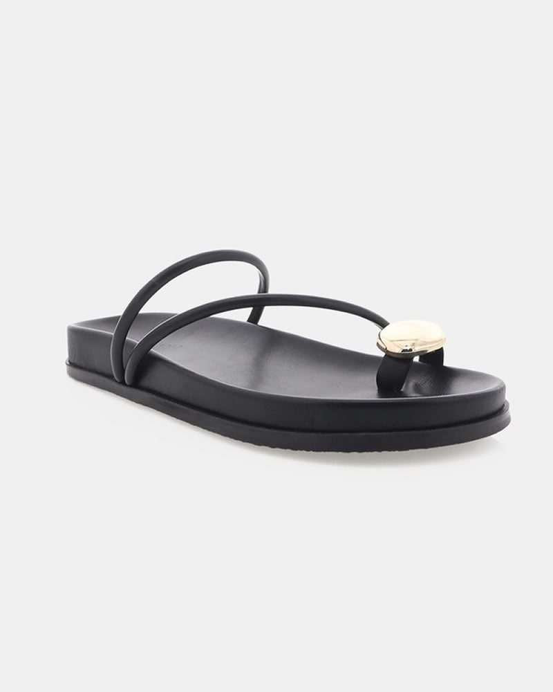 Billini Orabella Strappy Slides Black