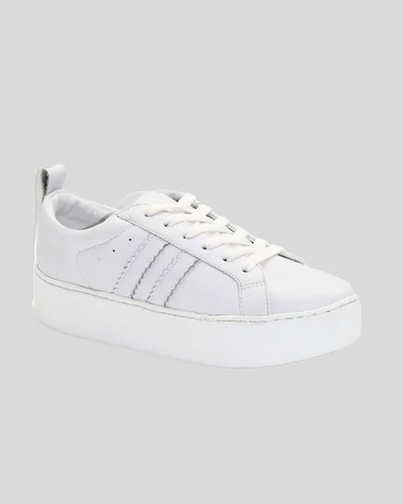 Human Shoes Cult White Leather Sneakers
