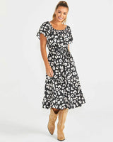 Sass Ember Dress Animal Print