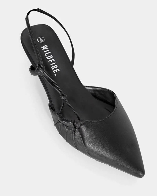  Wildfire Shoes Tulsi Black Slingback Heels