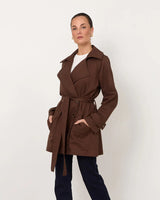 Adorne Paris Short Trench Coat