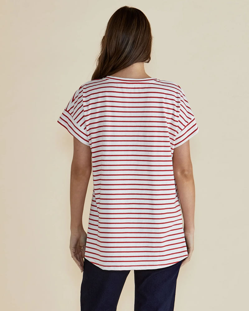 Betty Basics Willa Red Stripe Tee