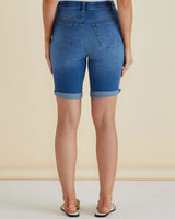 Betty Basics Bonnie Bermuda Shorts Indigo Mix Blue