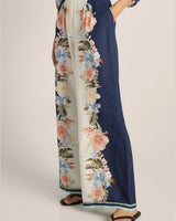 Fate + Becker Solara Placement Print Pant - Navy Print