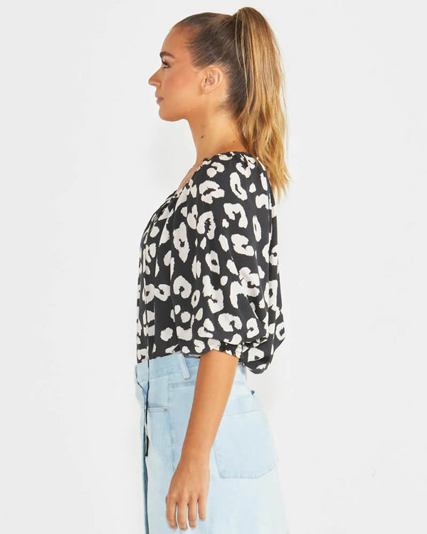  Sass Ember Top Animal Print