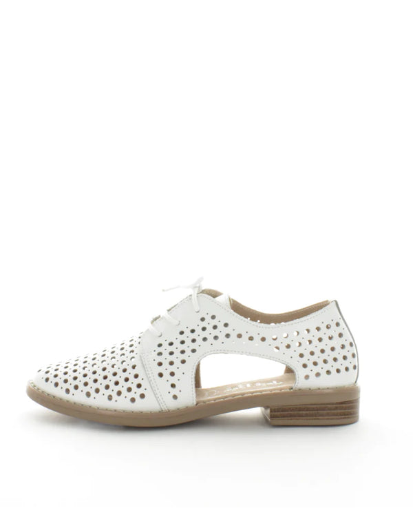  Just Bee Coves White Leather Lace ups