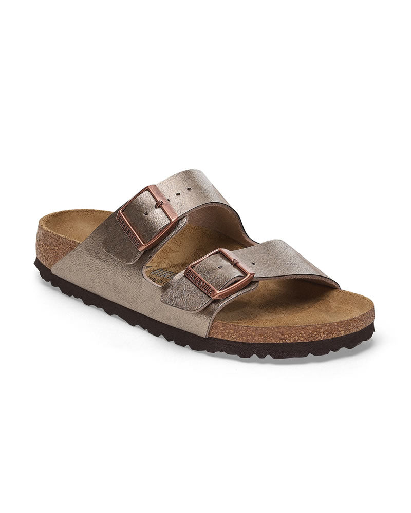Birkenstock Arizona Birko Flor Graceful Taupe 2 Strap Sandals