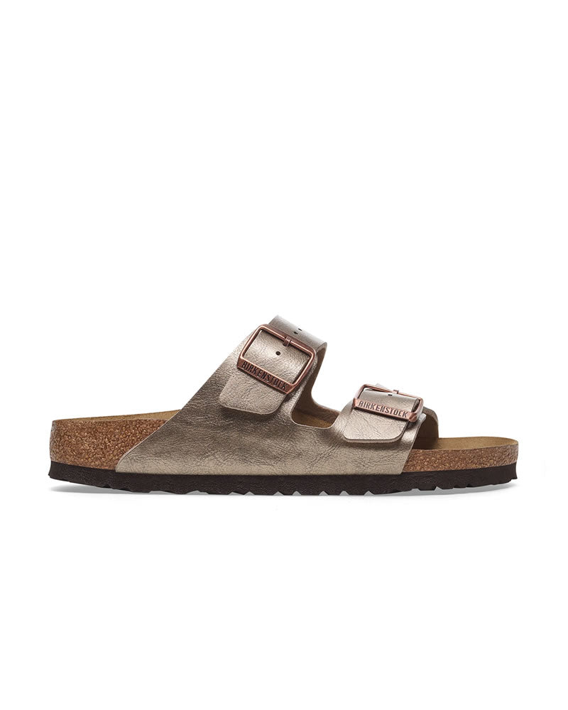 Birkenstock Arizona Birko Flor Graceful Taupe 2 Strap Sandals