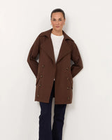 Adorne Paris Short Trench Coat