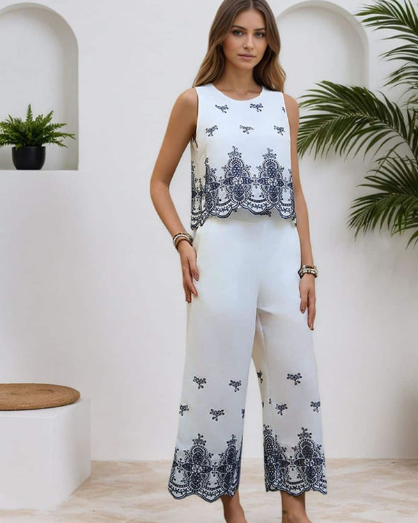  Mutig Zoe Embroidered Top & Pants Set