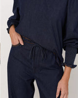 Adorne Chandler Denim Pants Dark Denim