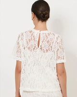 Adorne Arden Lace Short Sleeve Top