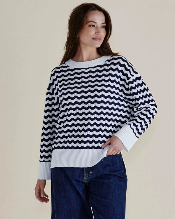  Betty Basics Ember Knit Jumper Navy Wave