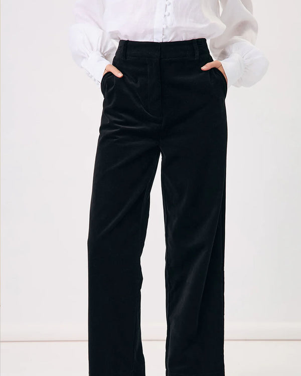  Adorne Lulu Velvet Pants Black