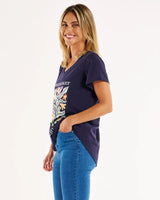 Betty Basics Amber Flower Market Print Tee