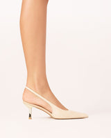 Billini Gemima Natural Raffia Slingback Pumps
