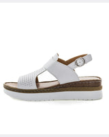 Just Bee Catia Leather Wedge Sandals