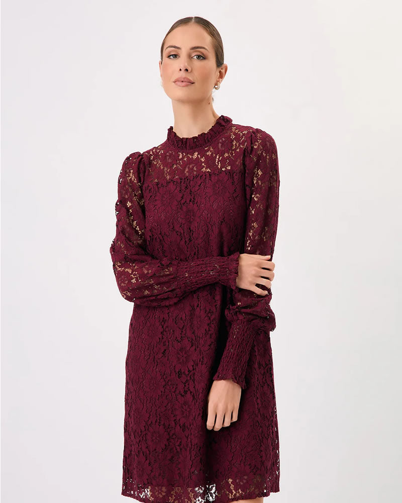 Adorne Olivia Long Sleeve Lace Dress