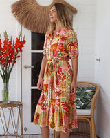 Salty Palm Natalie Short Sleeve Midi Dress
