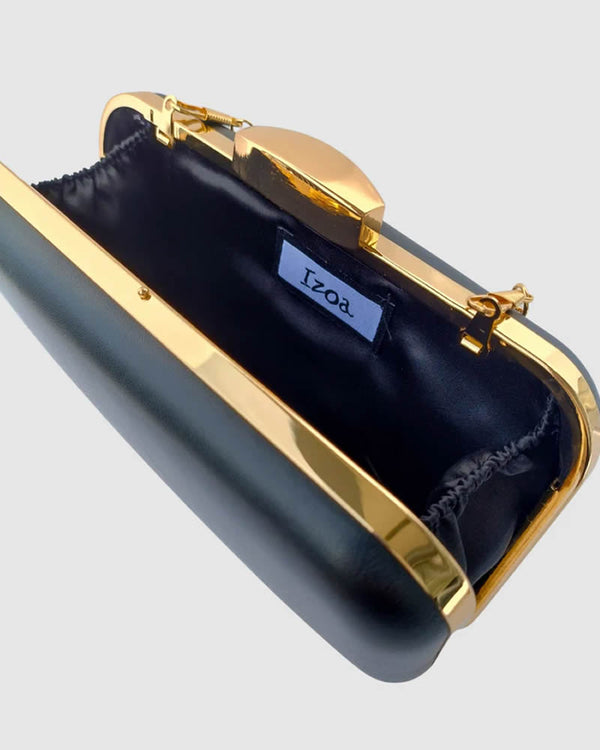  Izoa Zara Clutch with Gold Hardware