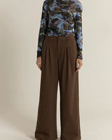 Fate + Becker Roan Chocolate Front Pleat Pants
