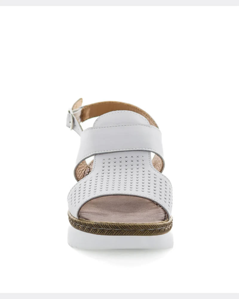Just Bee Catia Leather Wedge Sandals
